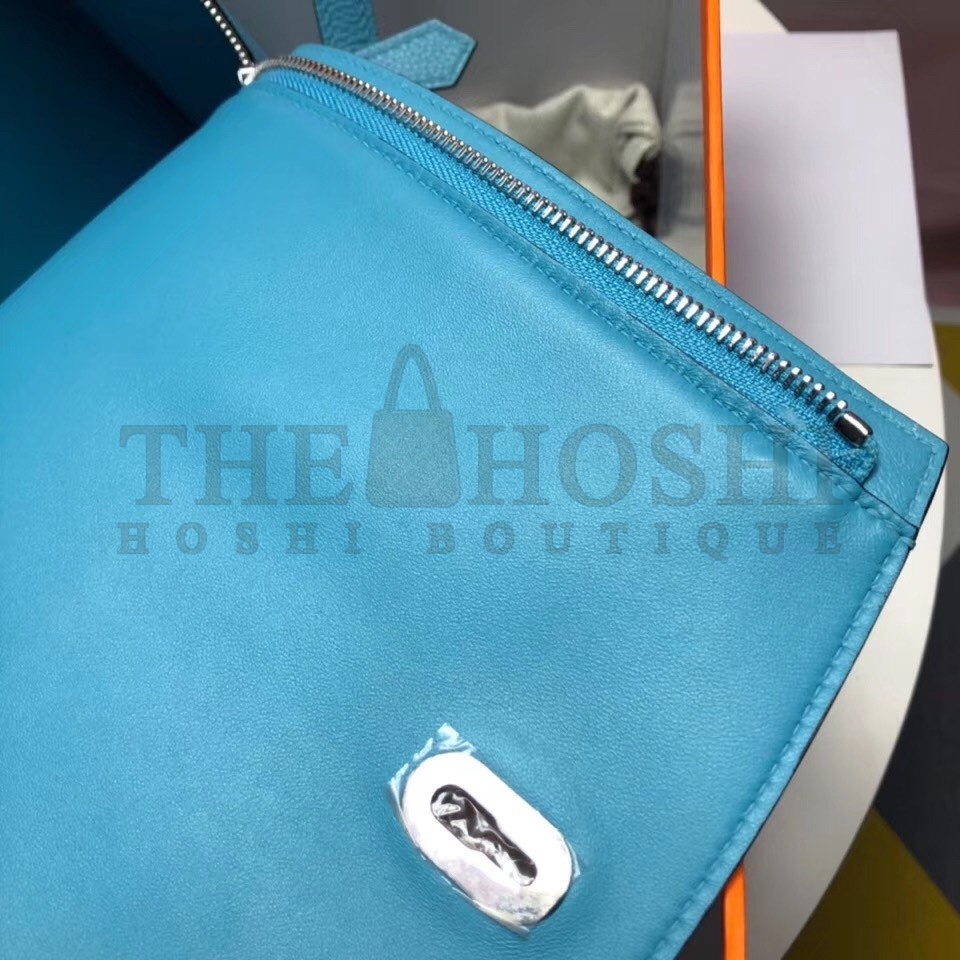 H**me5 GR24 Backpack In Blue Everycolor Calfskin Master Quality