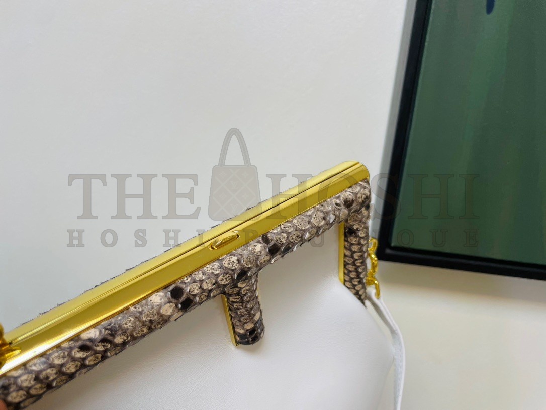 F**di First Small Bag In White Nappa Leather with Python F Master Quality