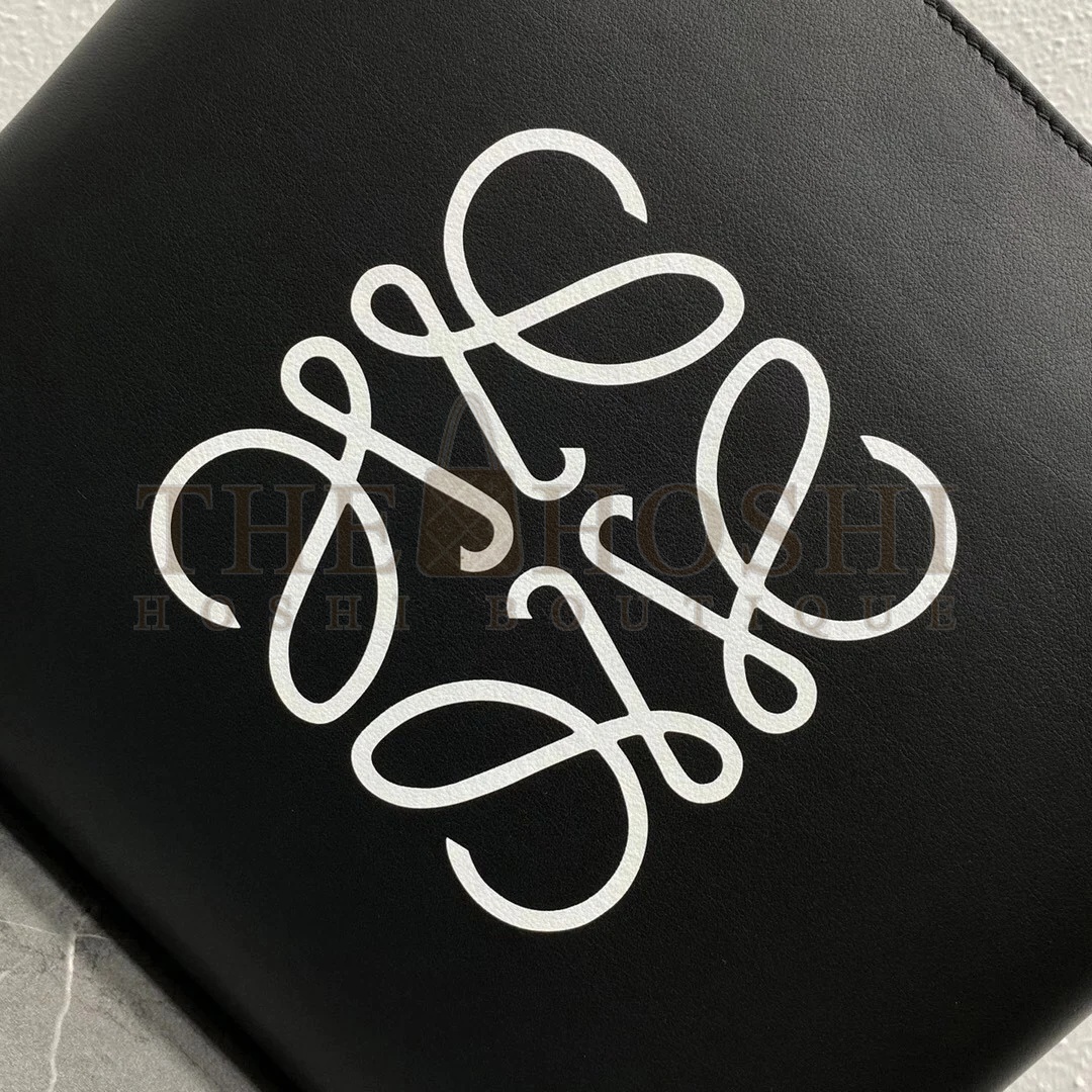 L0ew* Anagram Small Tote In Noir Classic Calfskin Master Quality