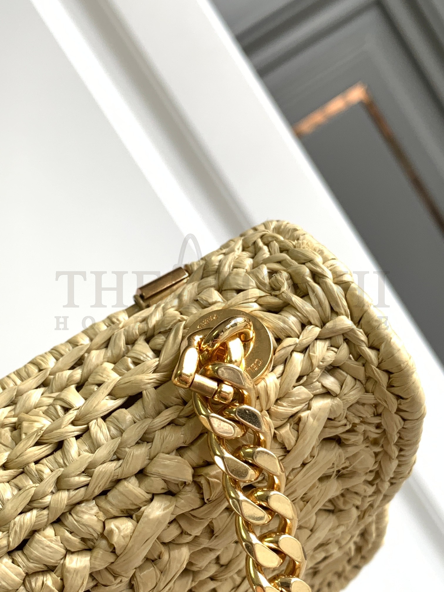 Ce1i*e Raffia Mini Trimophe bag 20.5 X 10.5 X 4 cm Master Quality