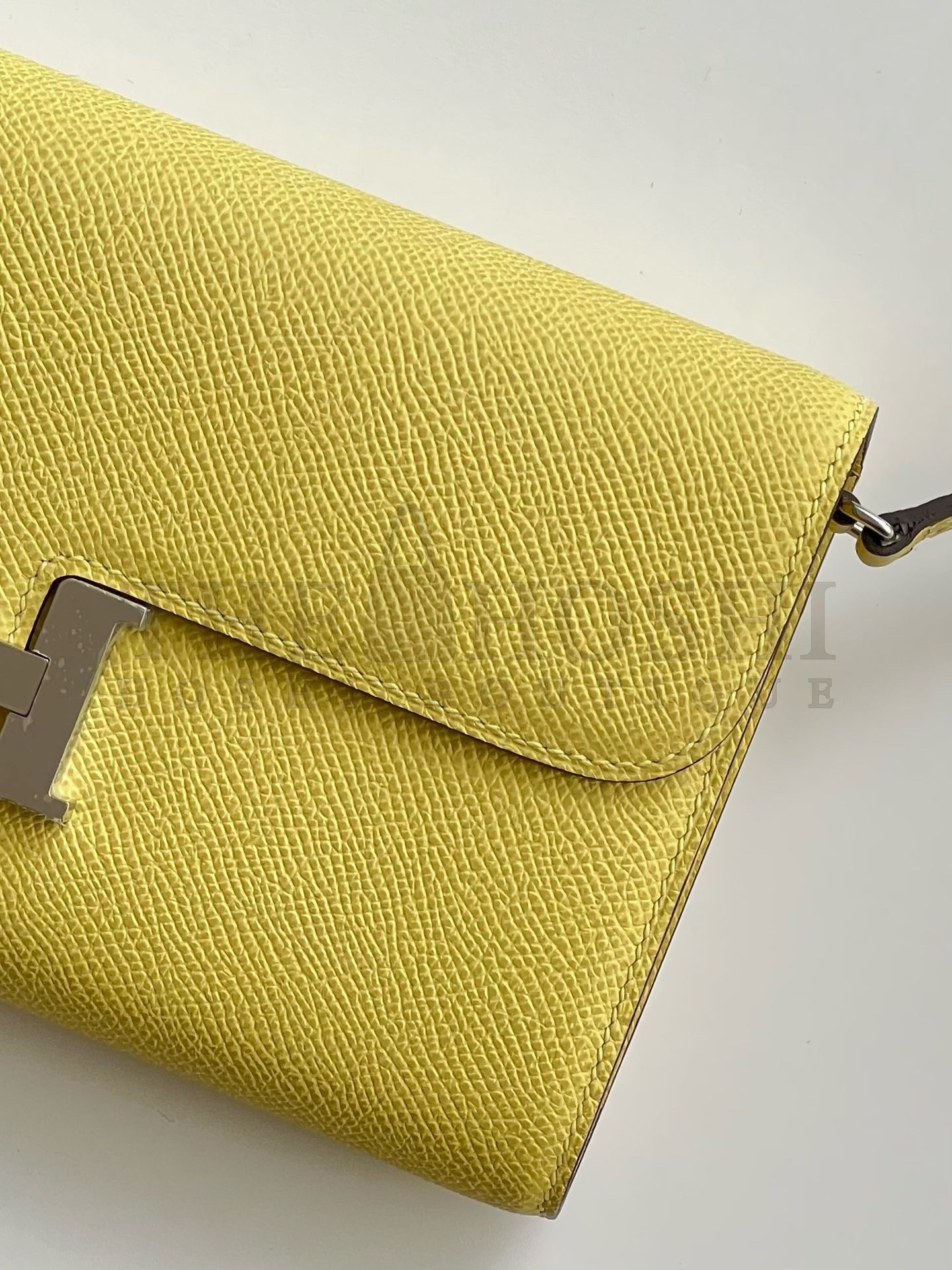 H**me5 Constance To Go Wallet in Jaune Poussin Epsom Calfskin Master Quality