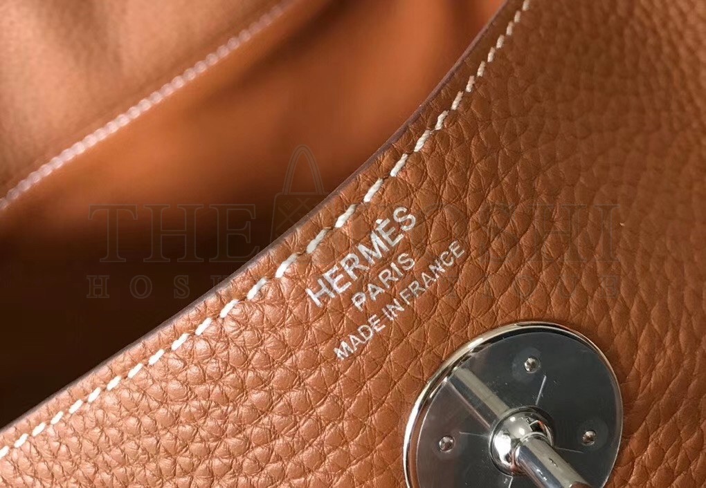 H**me5 Lindy 30cm Bag In Brown Clemence Leather Master Quality