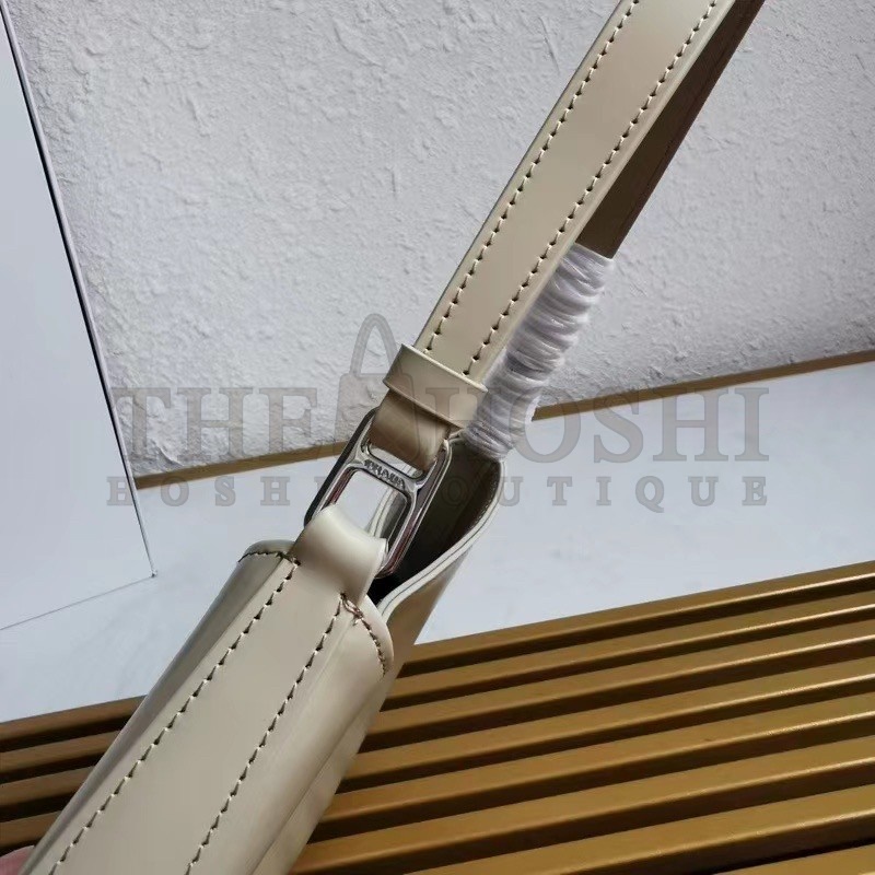 Pra*a Cleo Shoulder Small Bag In Beige Brushed Leather Master Quality