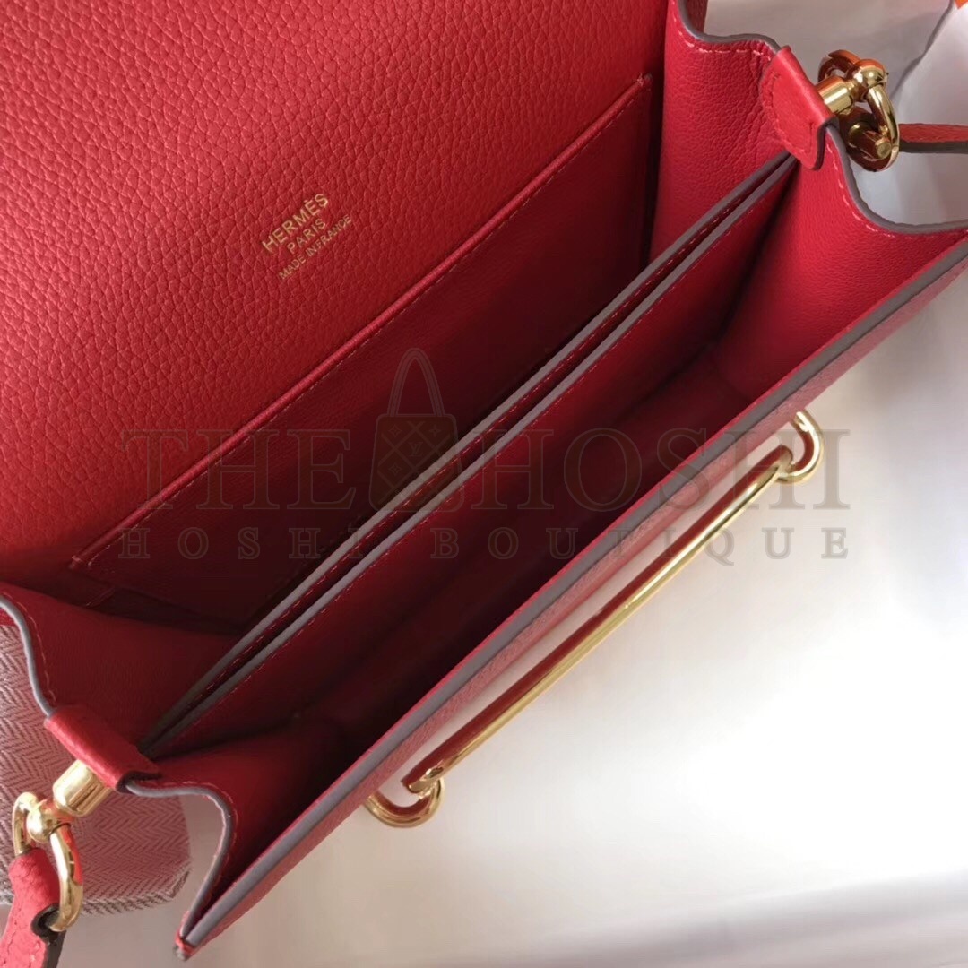H**me5 Mini Sac Roulis 18cm Bag In Red Evercolor Calfskin Master Quality