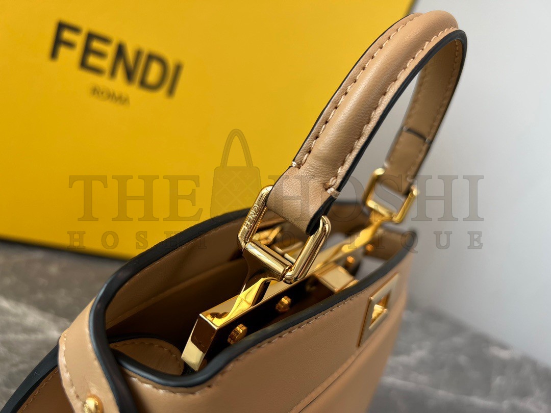 F**di Peekaboo ISeeU Petite Bag In Beige Nappa Leather Master Quality