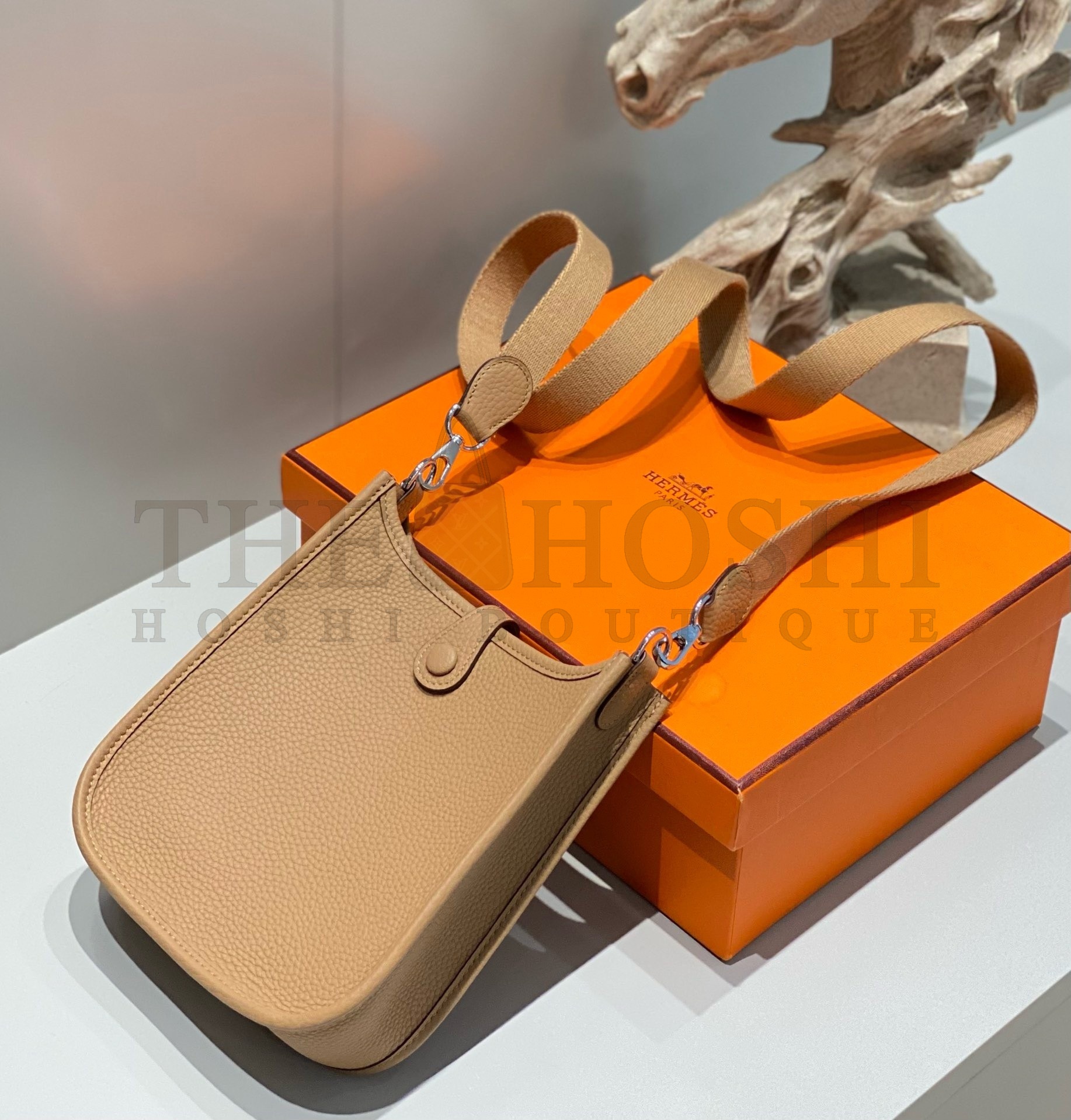 H**me5 Evelyne III TPM Bag In Chai Clemence Leather Master Quality