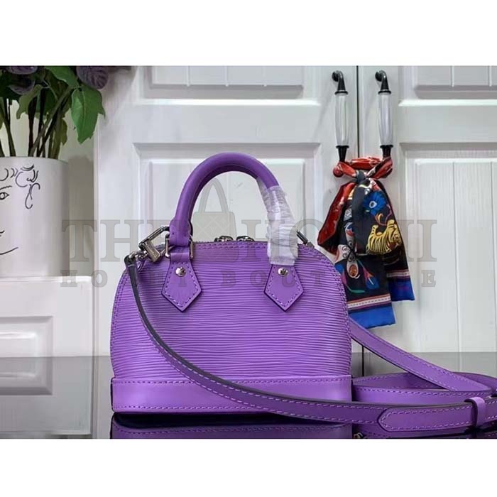 L0vis Vvtt0n LV Women Nano Alma Handbag Lilas Provence Lilac Epi Grained Cowhide Leather Master Quality