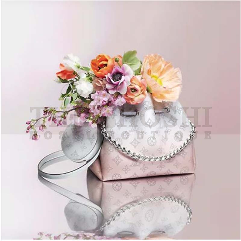 L0vis Vvtt0n LV Women Bella Bucket Bag Gradient Pink Mahina Perforated Calf Leather Master Quality