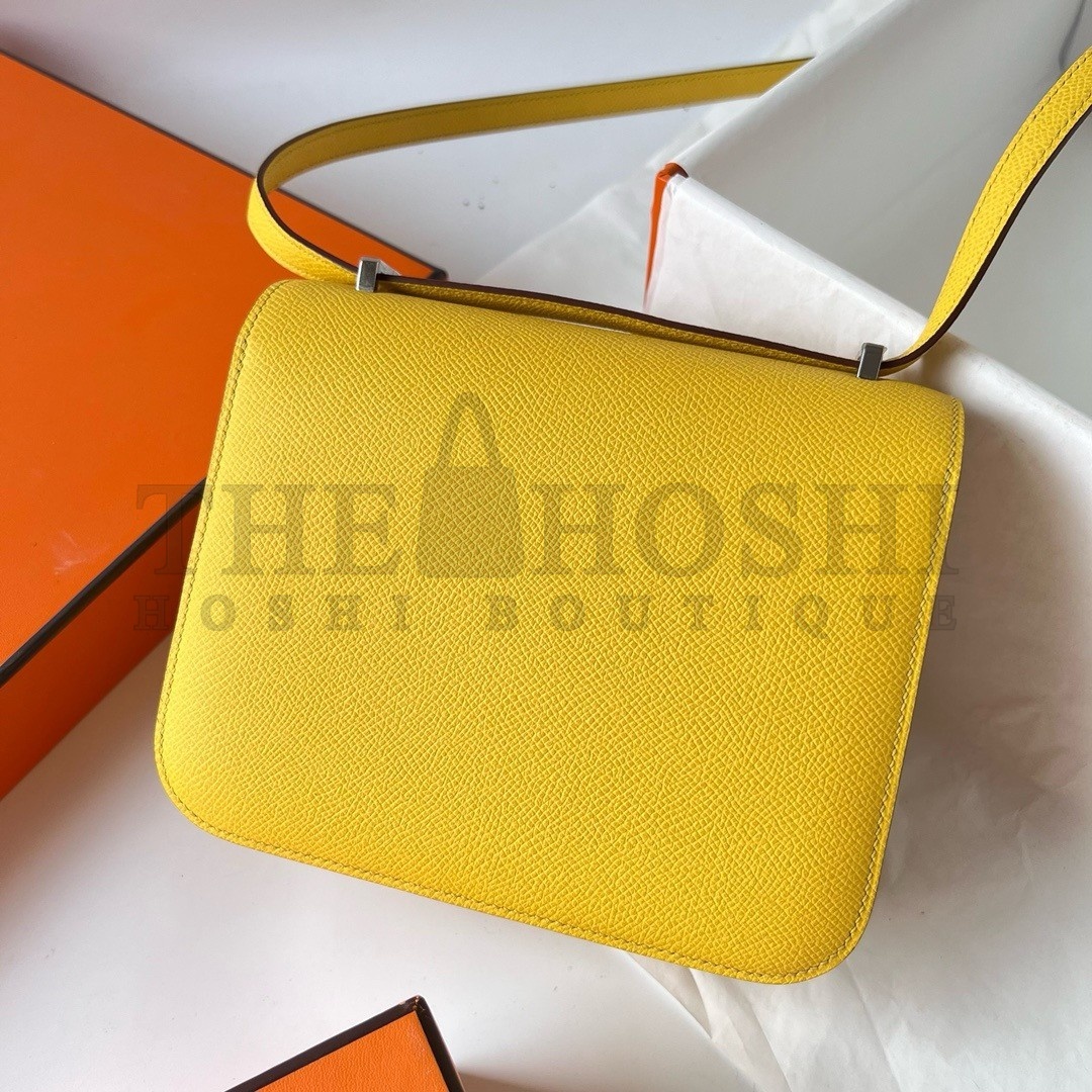 H**me5 Constance 18 Handmade Bag In Jaune de Naples Epsom Calfskin Master Quality