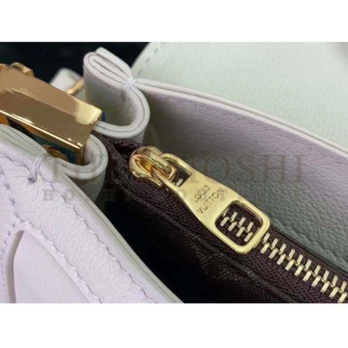 L0vis Vvtt0n LV Women Dauphine Soft MM Handbag White Calfskin Leather M25050 Master Quality