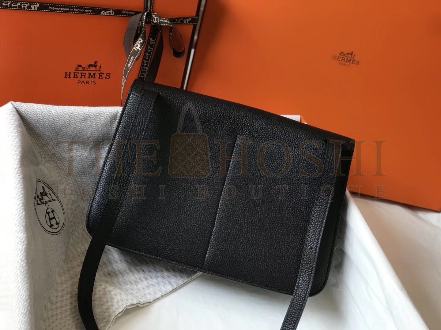 H**me5 Halzan Bag In Black Clemence Leather Master Quality