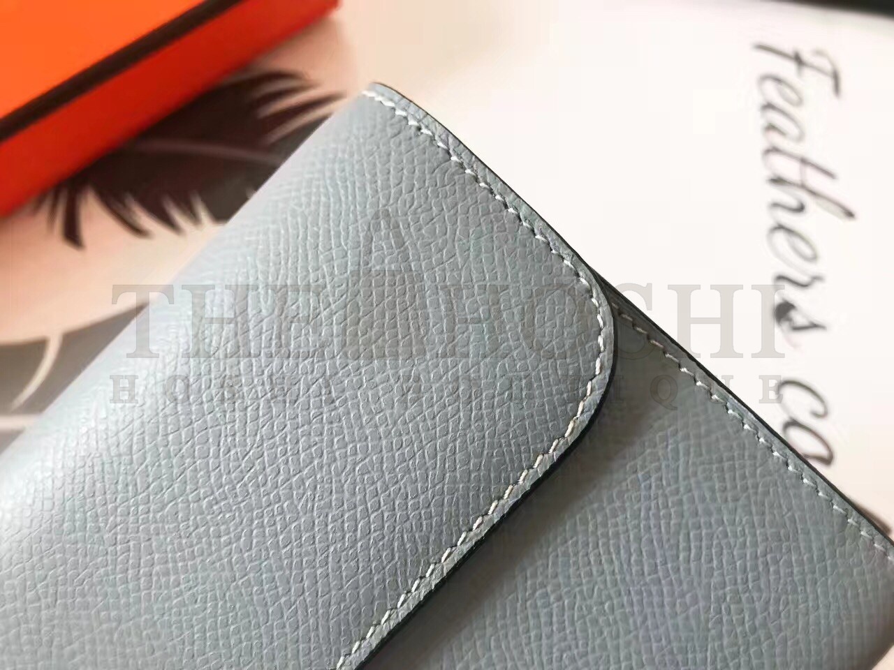 H**me5 Blue Lin Epsom Constance Long Wallet Master Quality