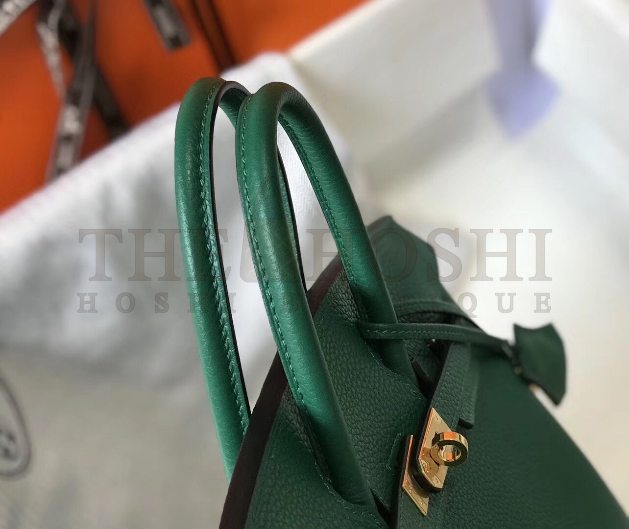 H**me5 Birkin 25cm Bag In Malachite Clemence Leather Master Quality