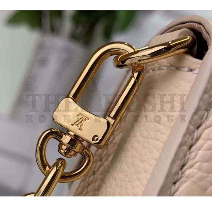 L0vis Vvtt0n LV Women Wallet On Chain Metis Cream Monogram Empreinte Embossed S*pple Grained Cowhide Leather Master Quality