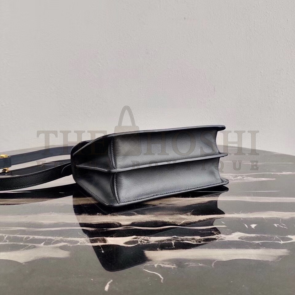 Pra*a Symbole Shoulder Bag In Black Saffiano Leather Master Quality