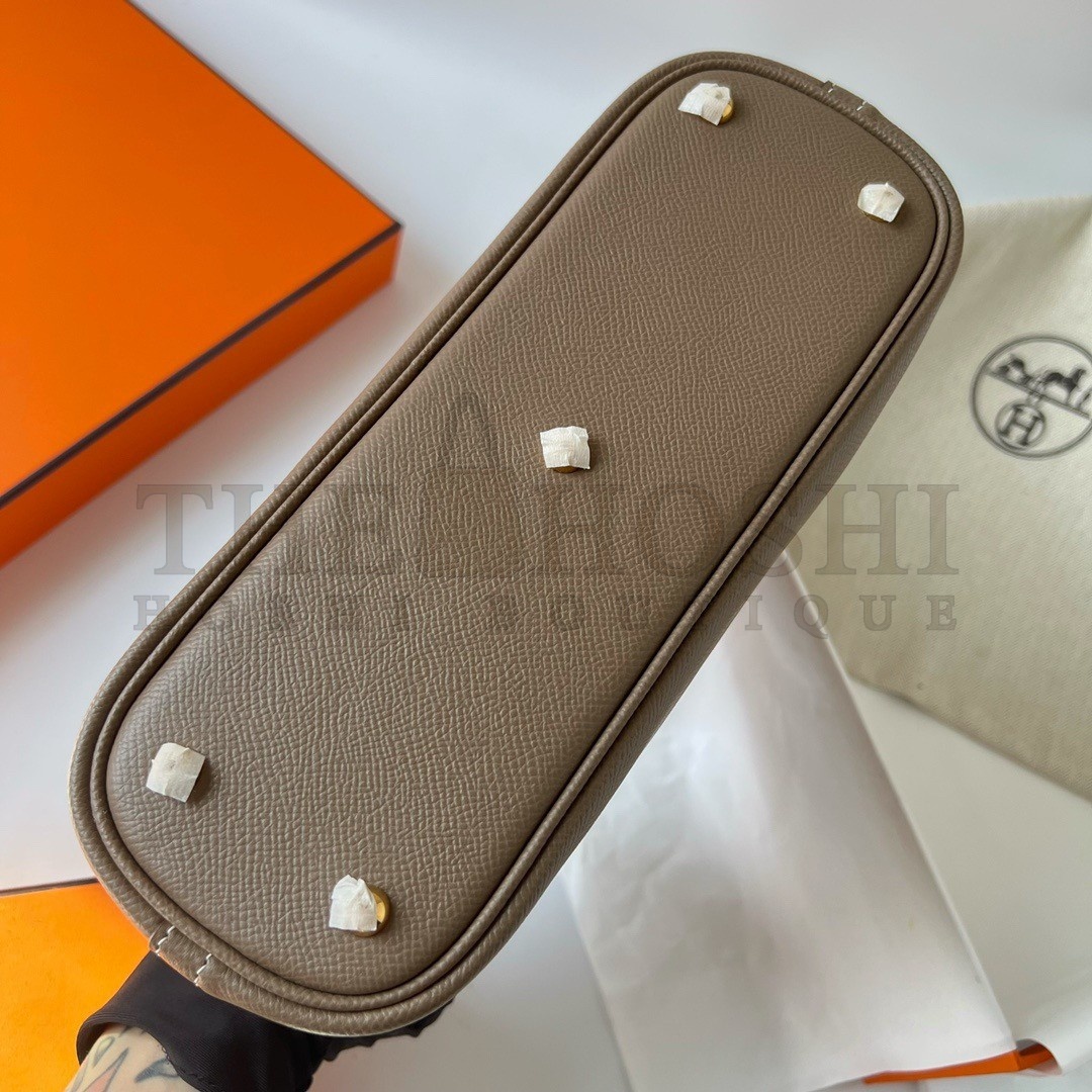 H**me5 Bolide 1923 25 Handmade Bag In Taupe Epsom Calfskin Master Quality