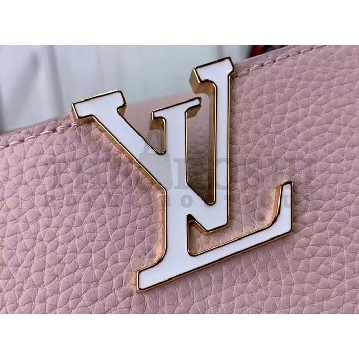 L0vis Vvtt0n LV Women Capucines Mini Handbag Jasmine Pink Taurillon Leather Master Quality
