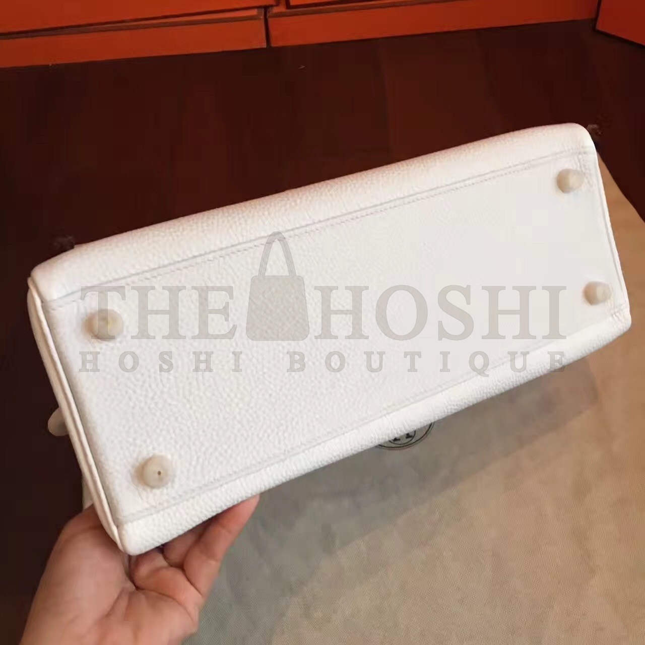 H**me5 White Clemence Kelly Retourne 32cm Handmade Bag Master Quality