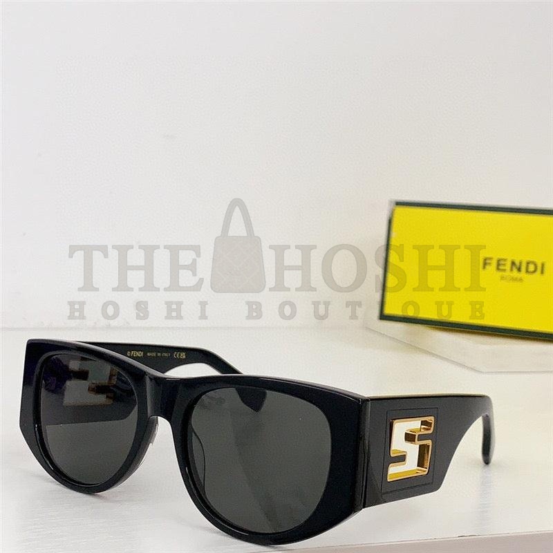 F**di BAGUETTE FE 40109 I 01A Oval Sunglasses Women's✨ Master Quality
