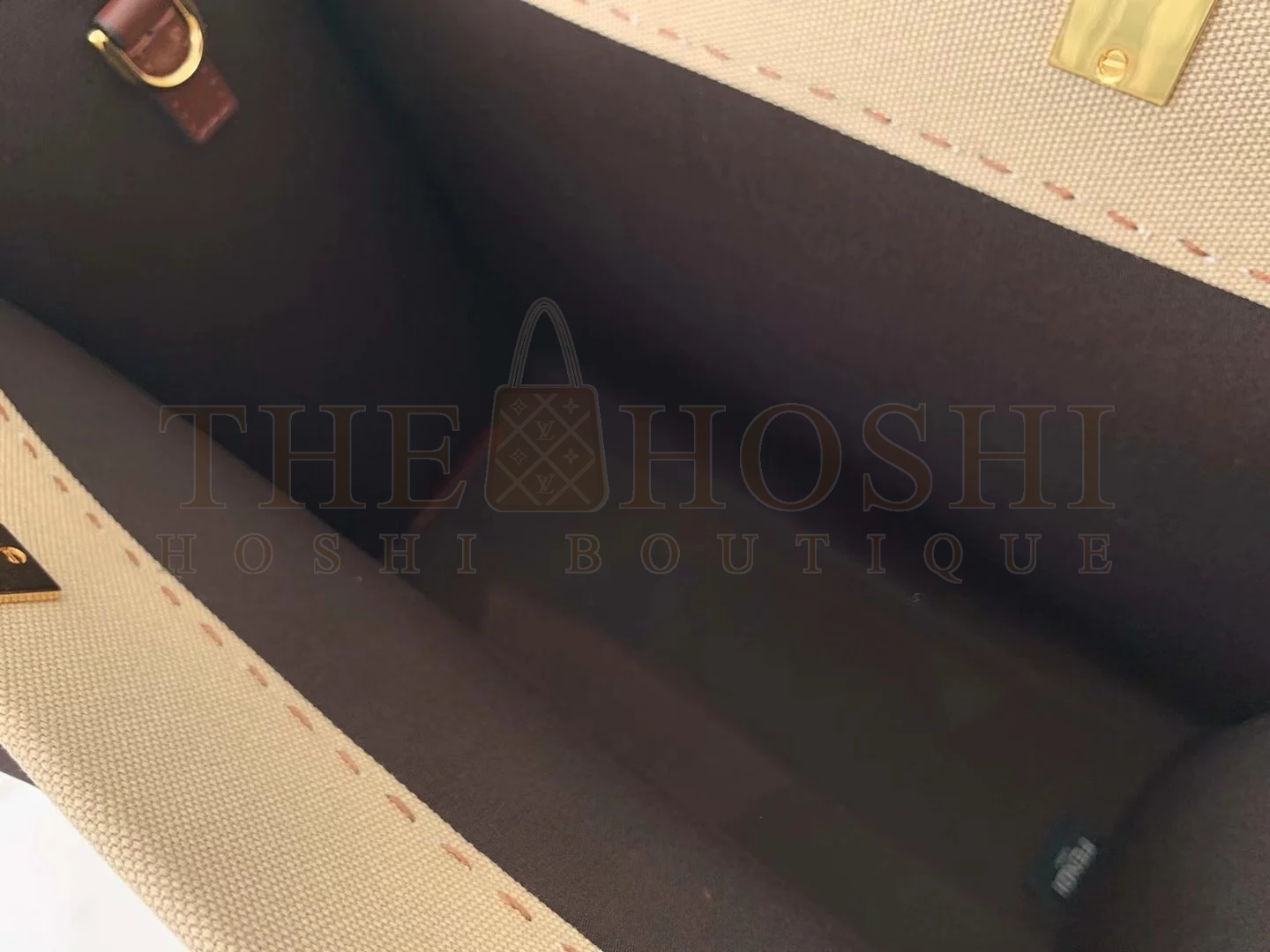 F**di Sunshine Medium Tote Bag In Beige Canvas Master Quality