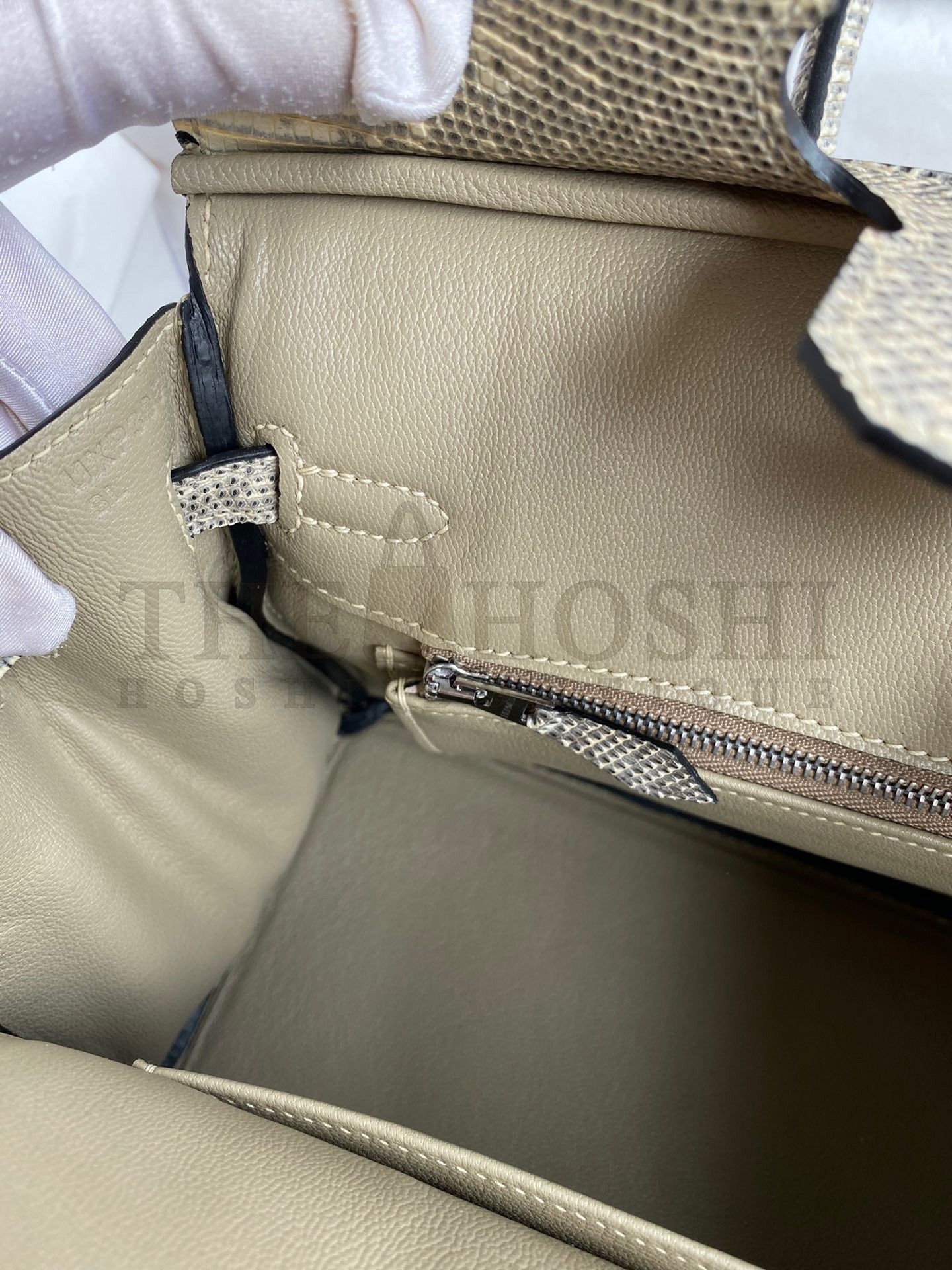 H**me5 Birkin 25 Retourne Handmade Bag In Ombre Lizard Leather Master Quality