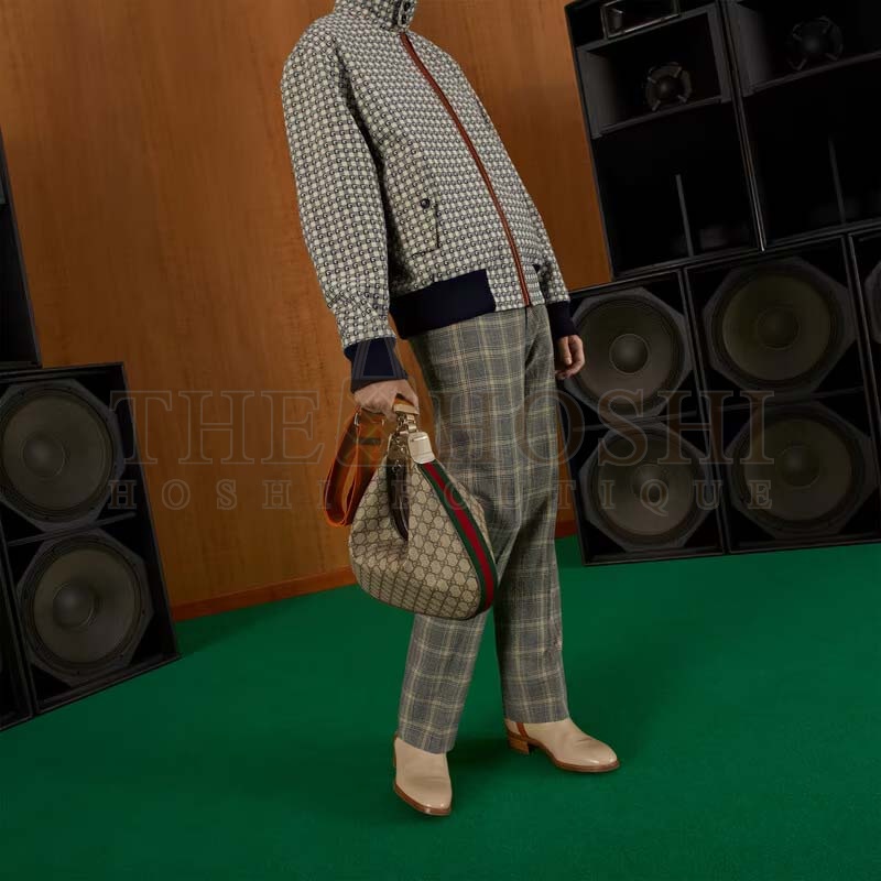 Gvc*1 Women GG Attache Large Shoulder Bag Beige Ebony GG Svp*me Canvas Master Quality