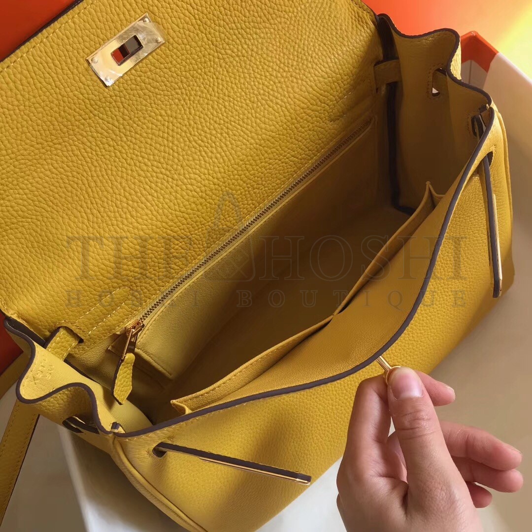 H**me5 Kelly 28cm Retourne Bag In Soleil Clemence Leather Master Quality