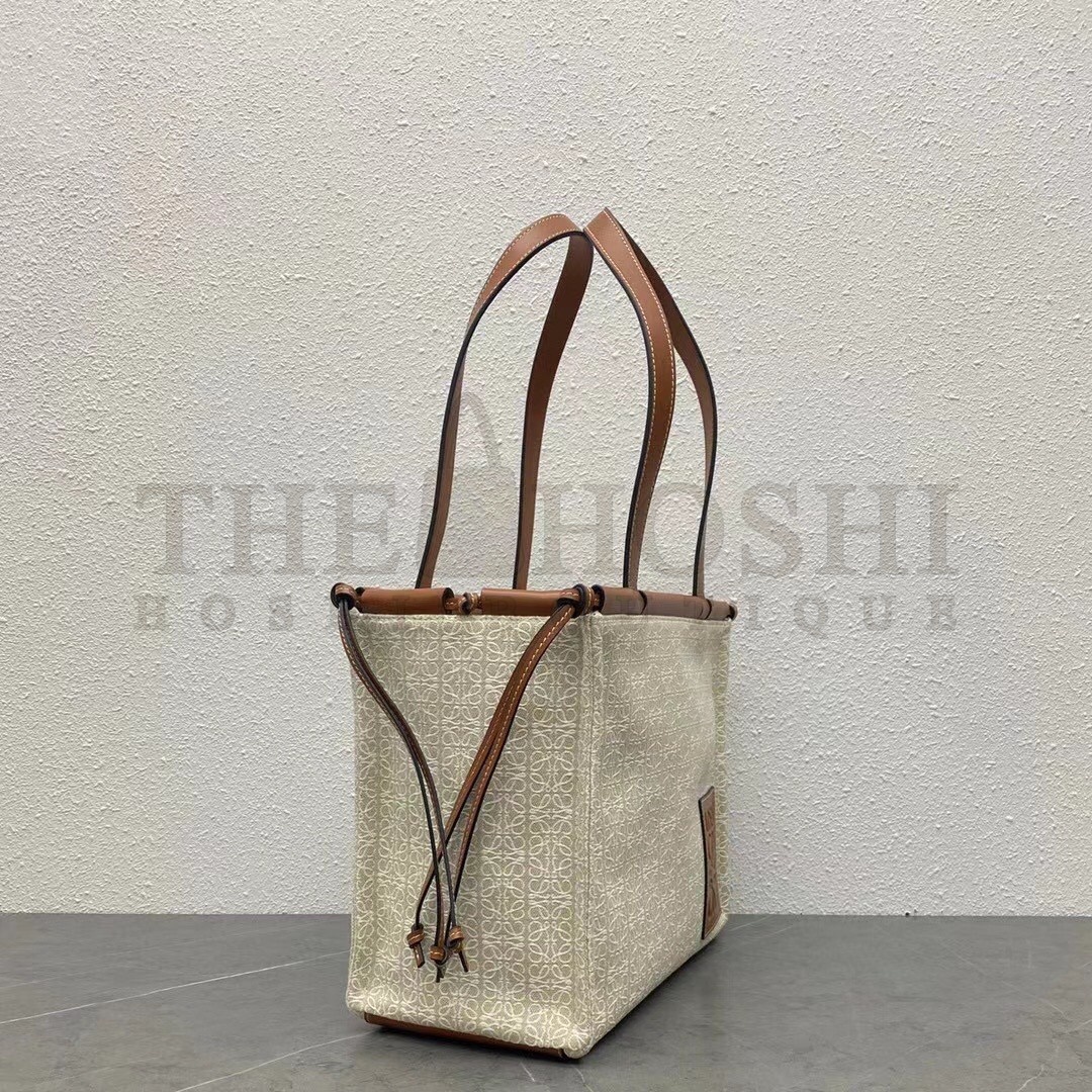 L0ew* Cushion Small Tote In Beige Anagram Jacquard Master Quality