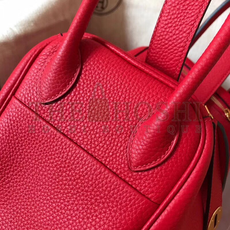 H**me5 Red Lindy 30cm Clemence Handmade Bag Master Quality