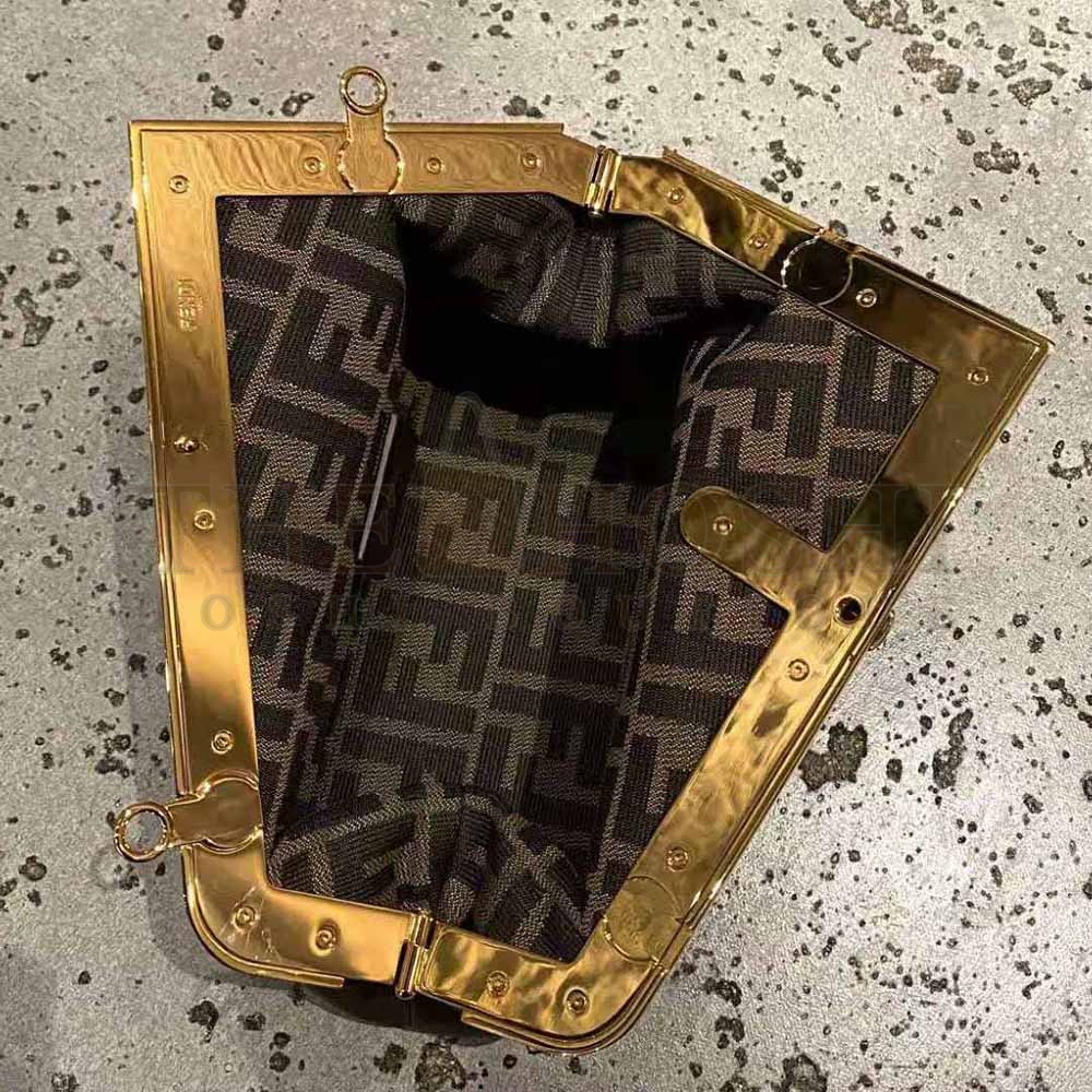 F**di Women First Small Nappa Leather Bag-Maroon Master Quality