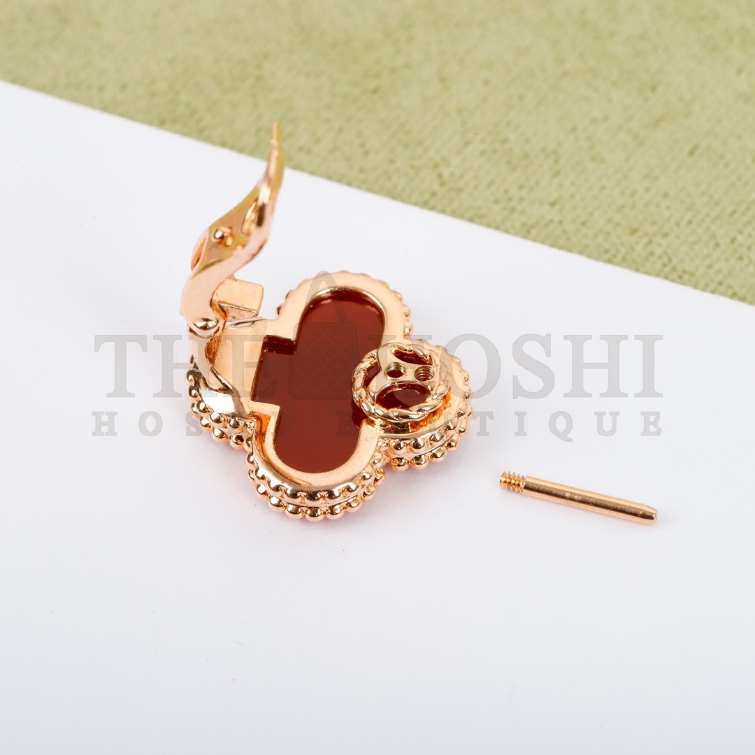 18K V*n Cl**f & Arpels V*n Cl**f und Arpels Magic Alhambra Ohrringe Schwarz Golden earring Master Quality