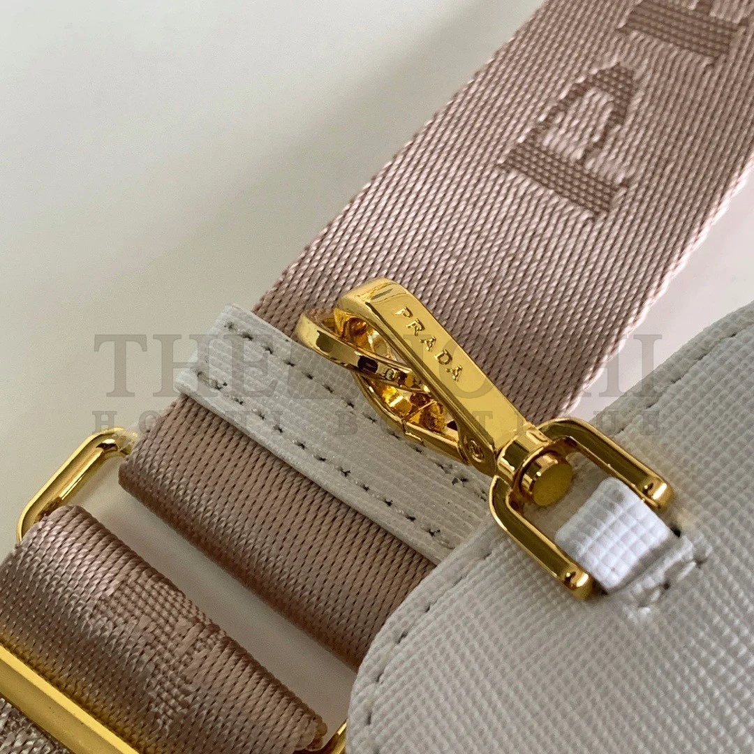 Pra*a Re-Edition 2005 Shoulder Bag In White Saffiano Leather Master Quality