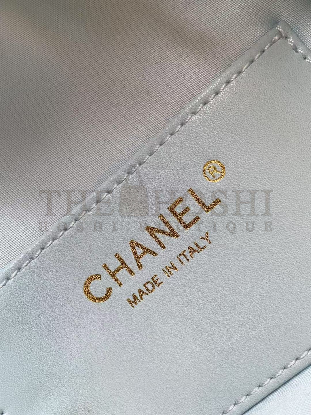 Ch**el 25C AS5293 Hobo Drawstring Bag Blue Caviar Leather with Gold Chain 30x26x14cm Master Quality