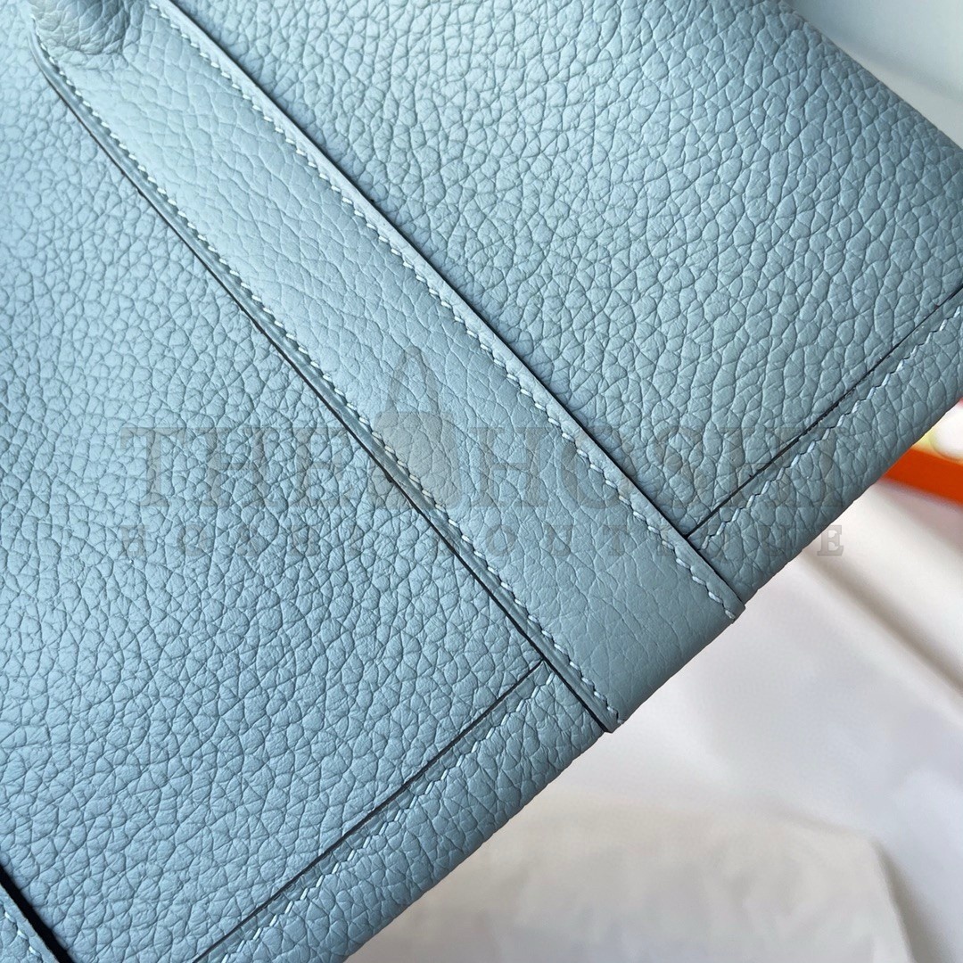 H**me5 Garden Party 30 Handmade Bag in Ciel Negonda Leather Master Quality