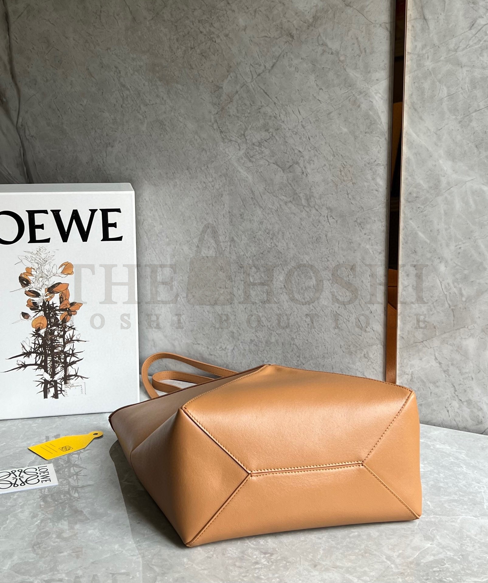 L0ew* Medium Puzzle Fold Tote Bag in Tan Calfskin Master Quality