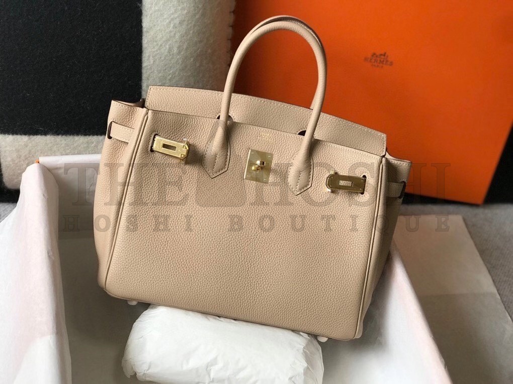 H**me5 Birkin 30 Bag in Trench Clemence Leather with GHW Master Quality
