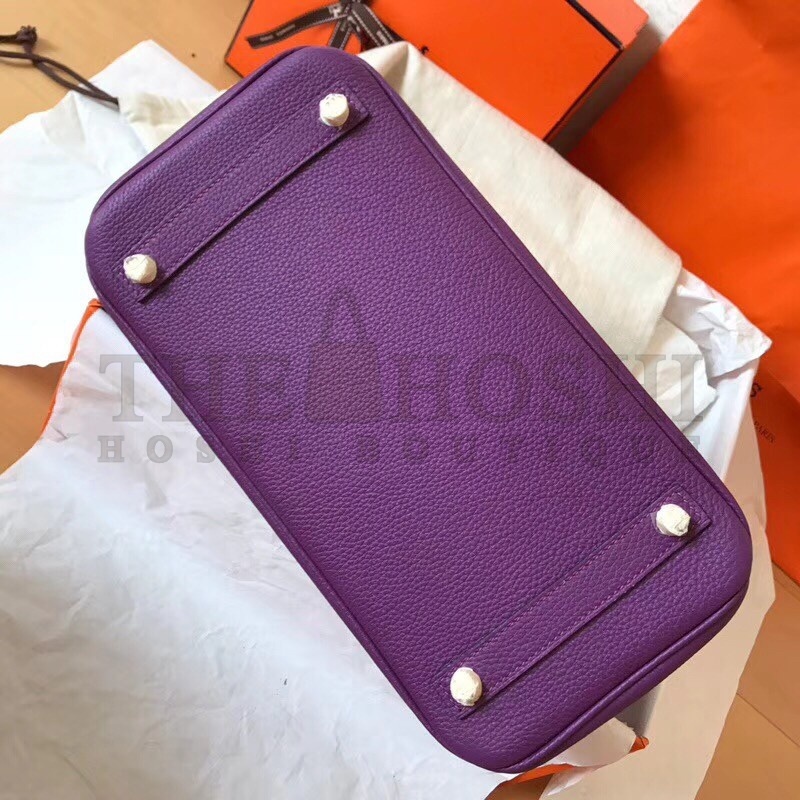 H**me5 Ultraviolet Birkin 30cm Clemence Handmade Bag Master Quality