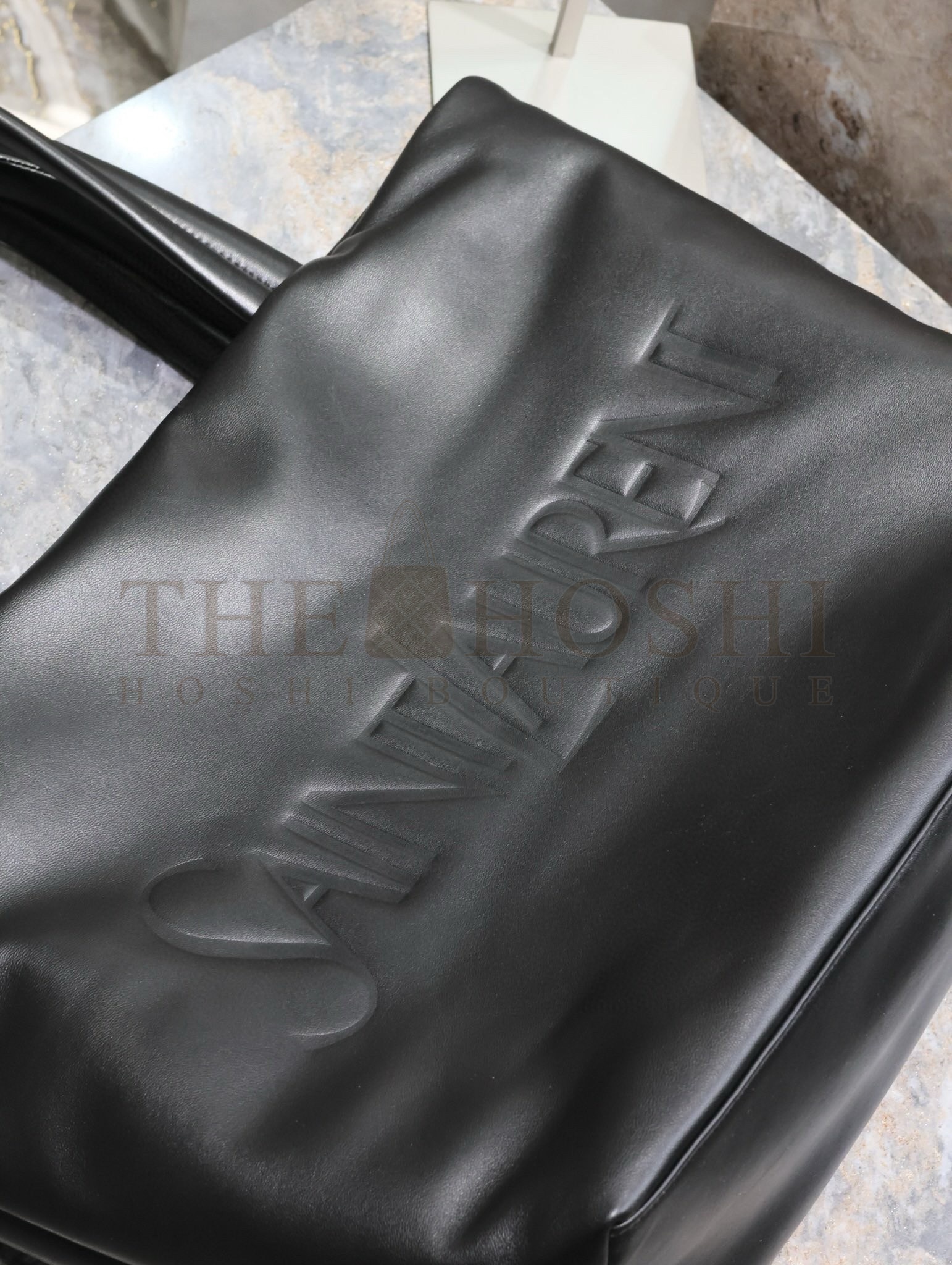 Sa1nt Lau*nt Wide Puffer Tote Bag in Black Nappa Lambskin Master Quality