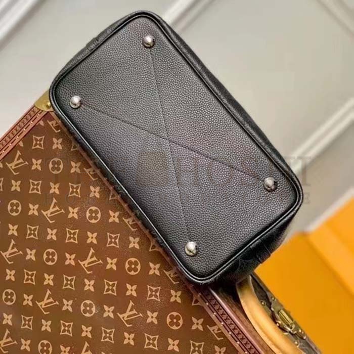 L0vis Vvtt0n LV Women Blossom MM Tote Bag Black Mahina Perforated Calfskin Leather Master Quality