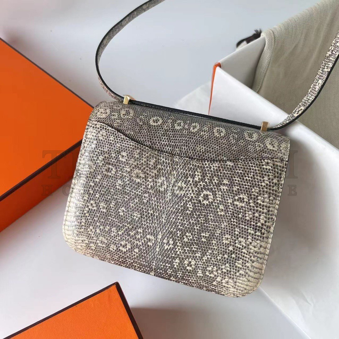 H**me5 Constance 18 Handmade Bag In Natural Lizard Skin Master Quality