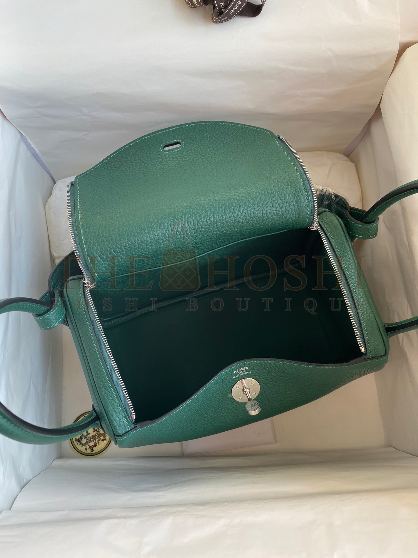 H**me5 Lindy 26 Handmade Bag In Malachite Clemence Leather Master Quality
