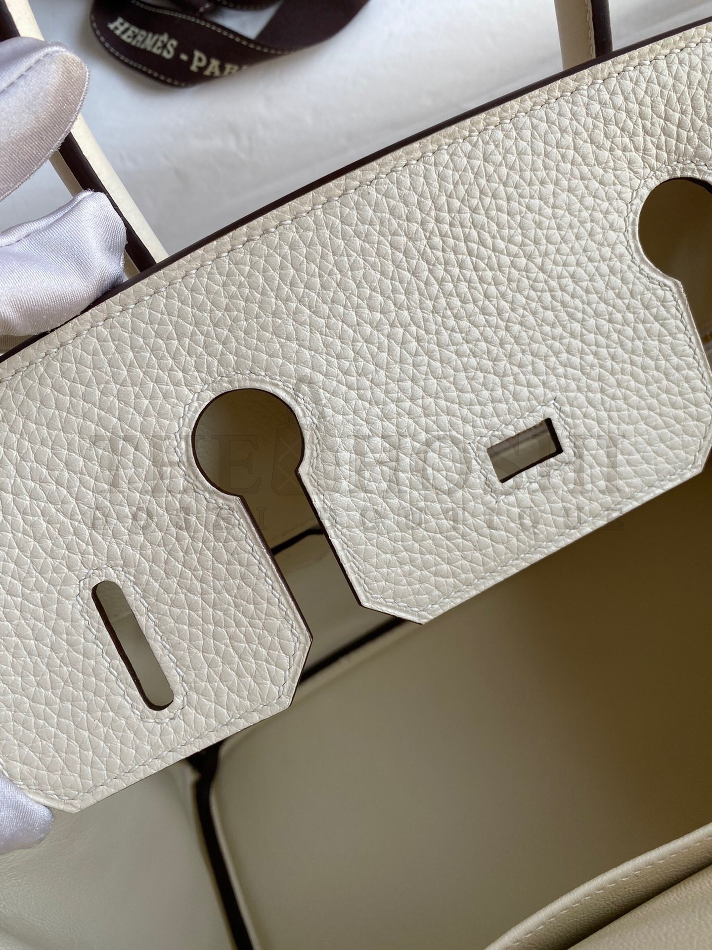 H**me5 Birkin 30 Retourne Handmade Bag In Nata Clemence Leather Master Quality