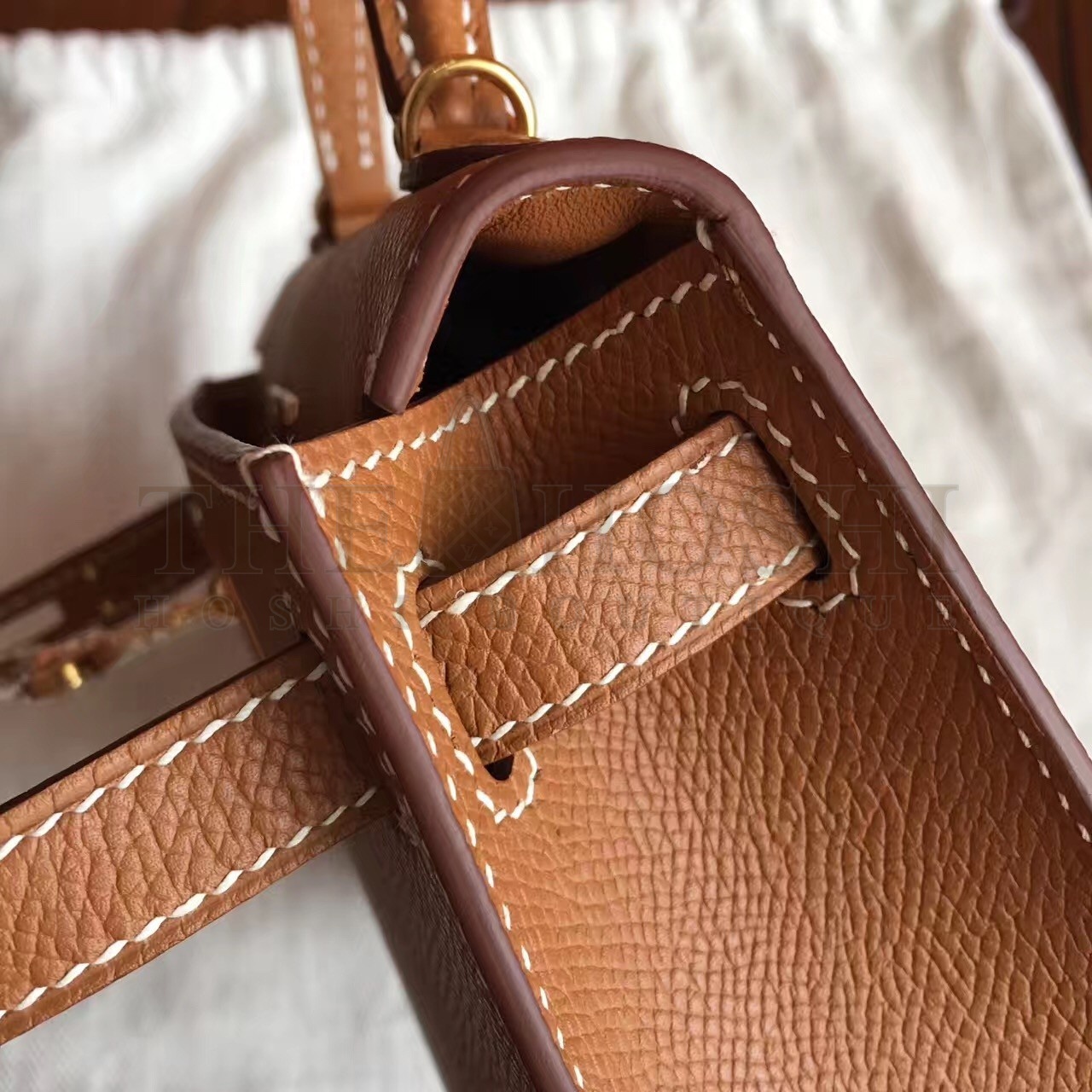 H**me5 Gold Epsom Kelly Mini II Handmade Bag Master Quality