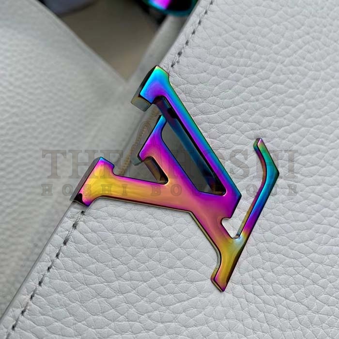 L0vis Vvtt0n LV Women Capucines BB Handbag Snow White Taurillon Leather Cowhide Lining Master Quality