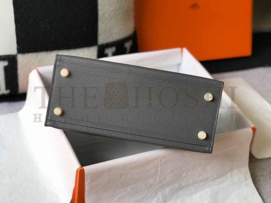 H**me5 Kelly 28cm Sellier Bag in Ardoise Epsom Calfskin GHW Master Quality