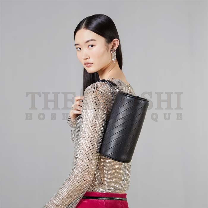 Gvc*1 Women GG Blondie Mini Shoulder Bag Round Interlocking G Black Leather Master Quality