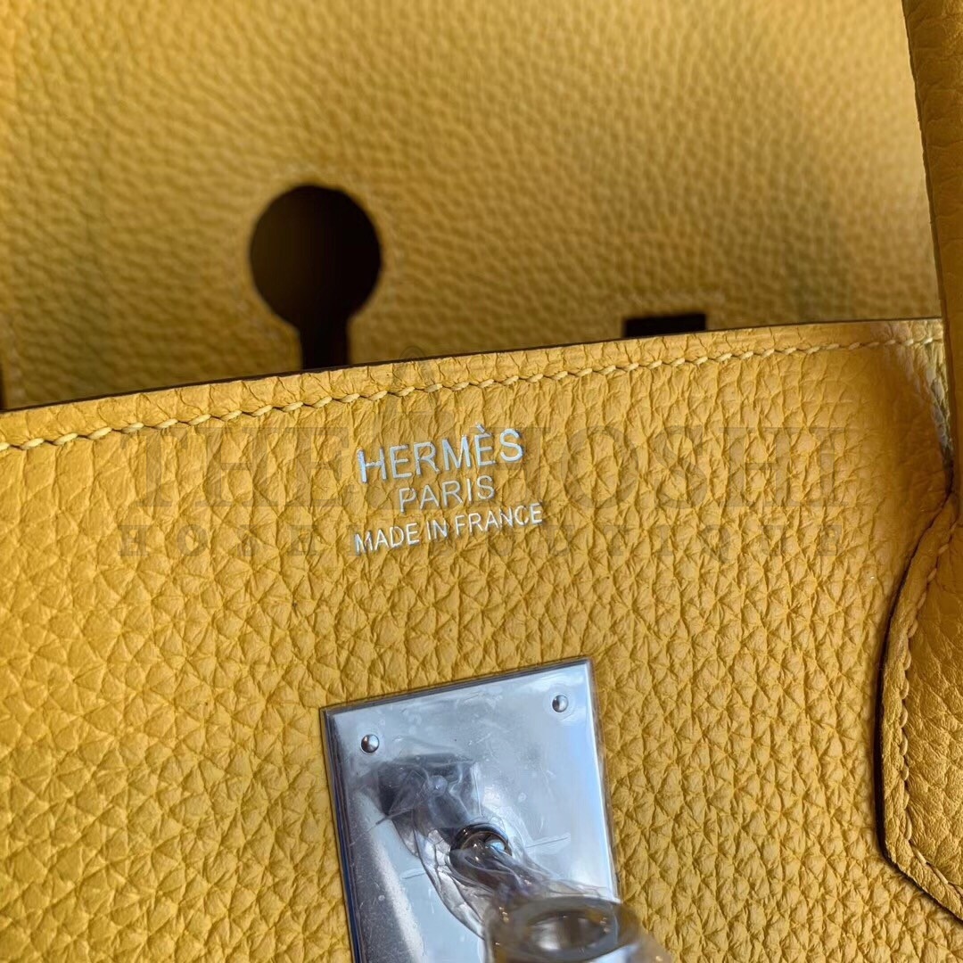 H**me5 Yellow Clemence Birkin 40cm Handmade Bag Master Quality