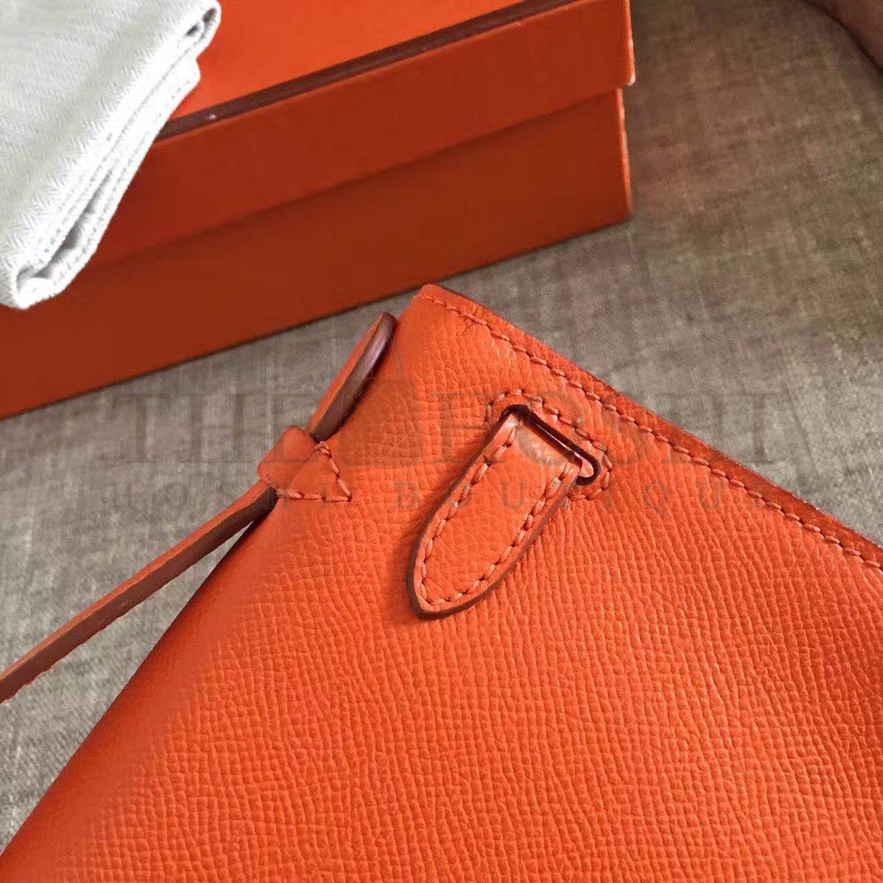 H**me5 Orange Kelly Pochette Epsom Handmade Bag Master Quality