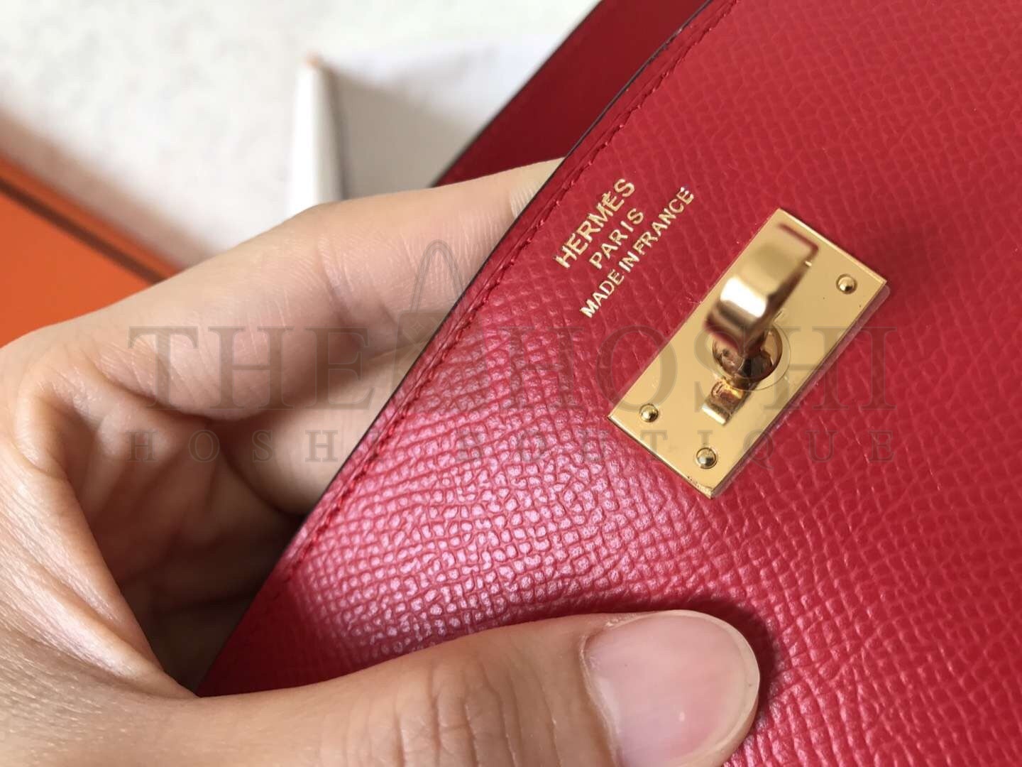 H**me5 Kelly Classic Long Wallet In Red Epsom Leather Master Quality