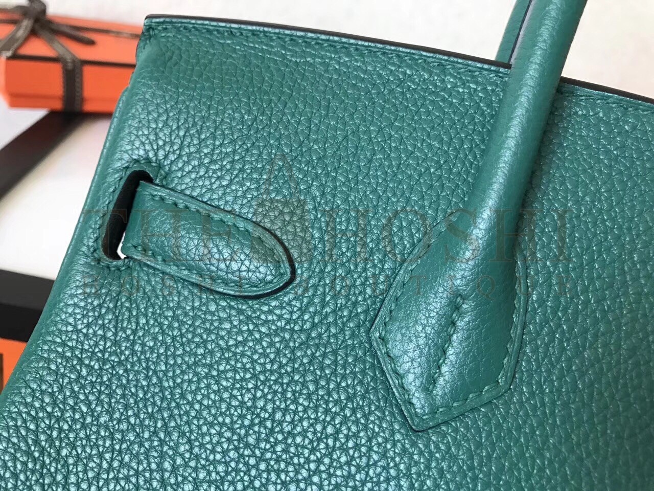 H**me5 Malachite Birkin 30cm Clemence Handmade Bag Master Quality